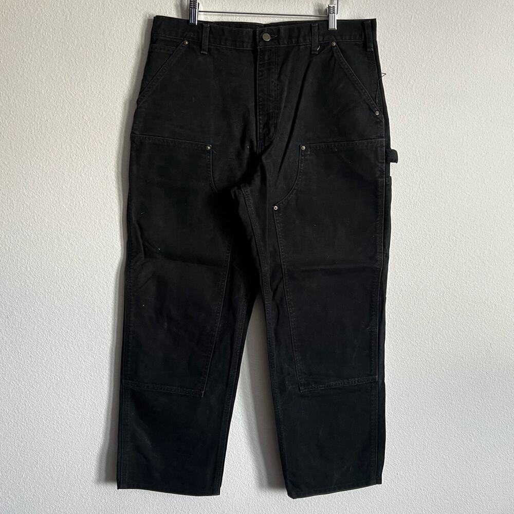 Carhartt B01 BLK black double knee work wear carpenter pants
